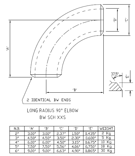 ANSI ASME B16 9 Long Radius 90 Elbows Carbon Steel Pipe Fitting
