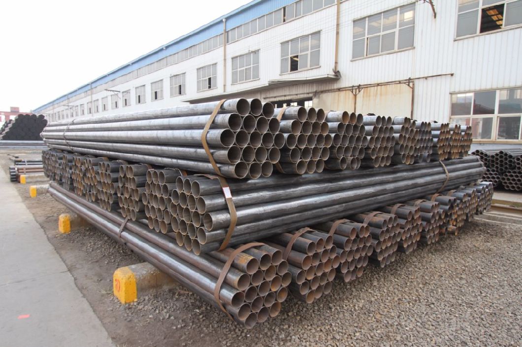 ASTM A53 4inch Hitam Painted ERW Ms Steel Pipe