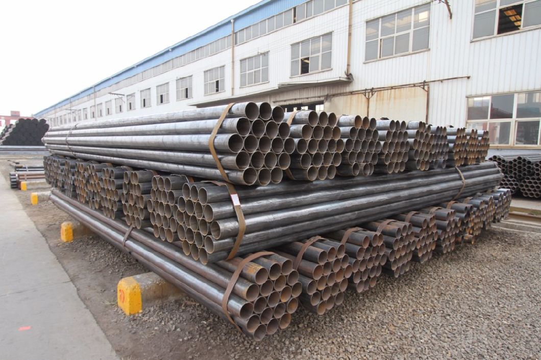 ASTM A53 4inch Black Painted ERW Ms Steel Pipe